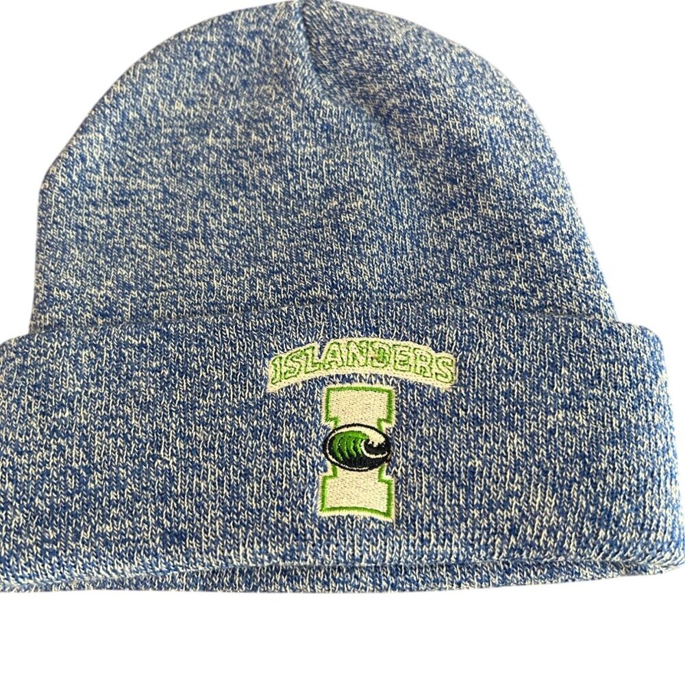 Islanders Athletic Marled Blue Winter Beanie Hat Sports Team Logo